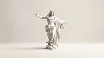 Statue of the Jesus Christ on a white background. 3d rendering