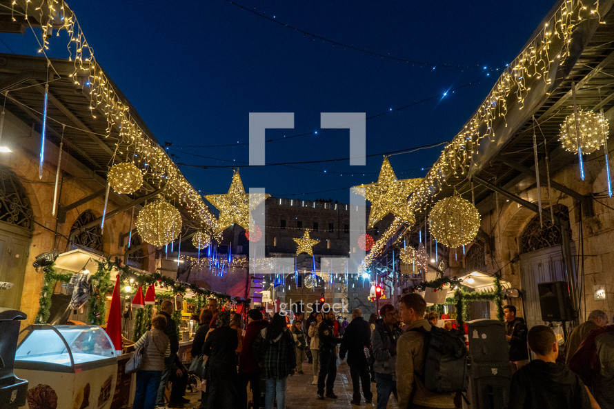 Christmas Market in Christian Quarter of the Old City in Jerusalem