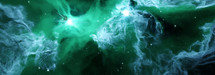 abstract green and blue nebula 