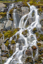 water flowing over rocks 