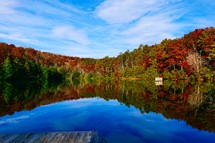 autumn lake in North Carolina 