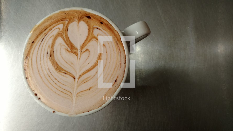 Overhead Coffee Latte Art