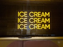 ice cream neon sign 