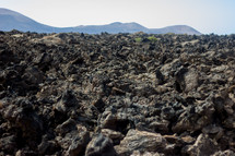 a rocky ground surface 