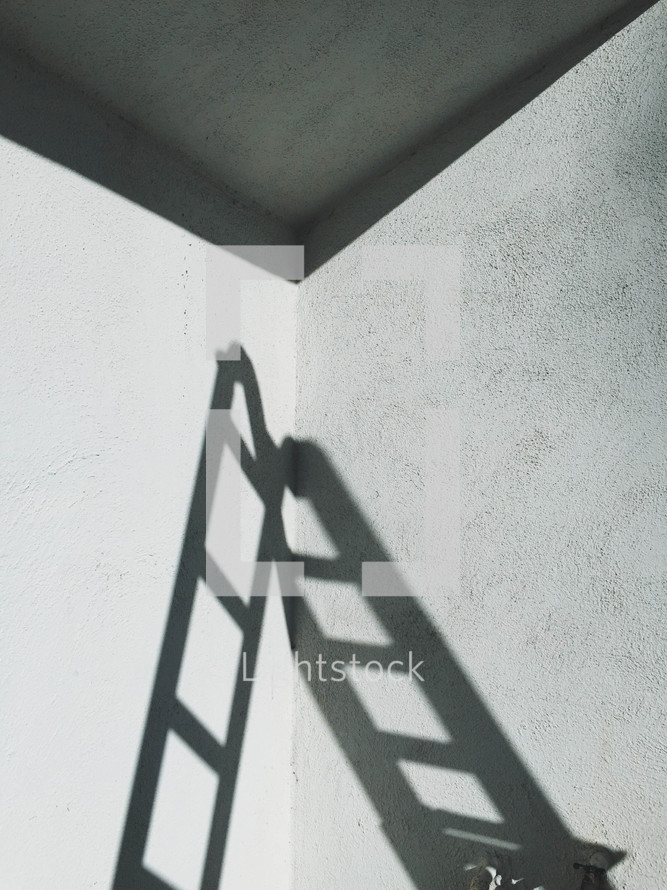 ladder against a wall 