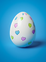 hearts on an Easter egg 