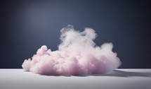 Abstract smoke background. 3d rendering, 3d illustration. Cloud of pink smoke.