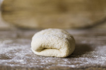 Dough on the counter