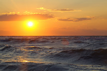Beautiful seascape with sunset
