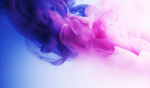 Abstract background smoke curves and wave in blue and pink color tone