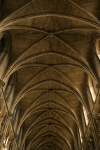 Norwich Roman Catholic ceiling arches, beautiful historic architecture, large church halls