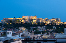 Athens, Greece at night 