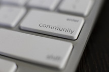 community key on a computer keyboard 