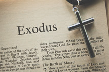Exodus and a cross necklace 