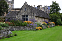 floral garden surrounding a stone house in Oxford 