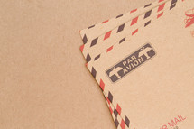 envelopes on brown 