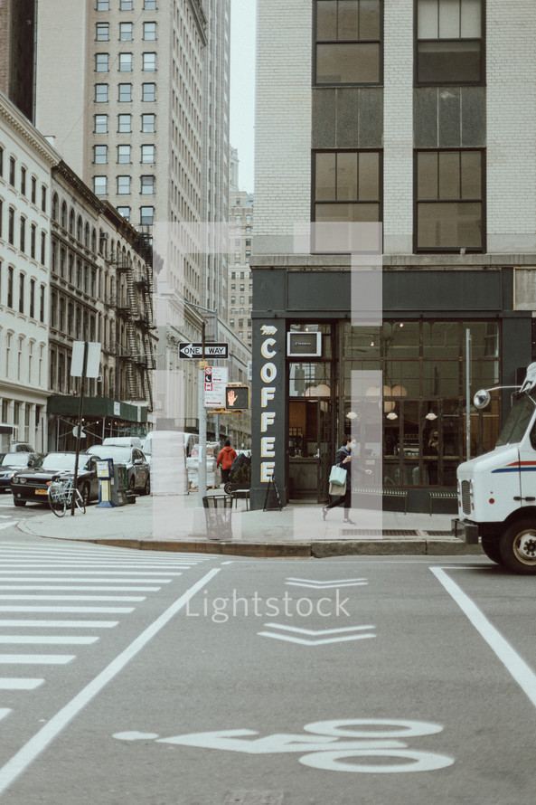 corner coffee shop in New York City 