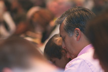 prayer at a worship service 