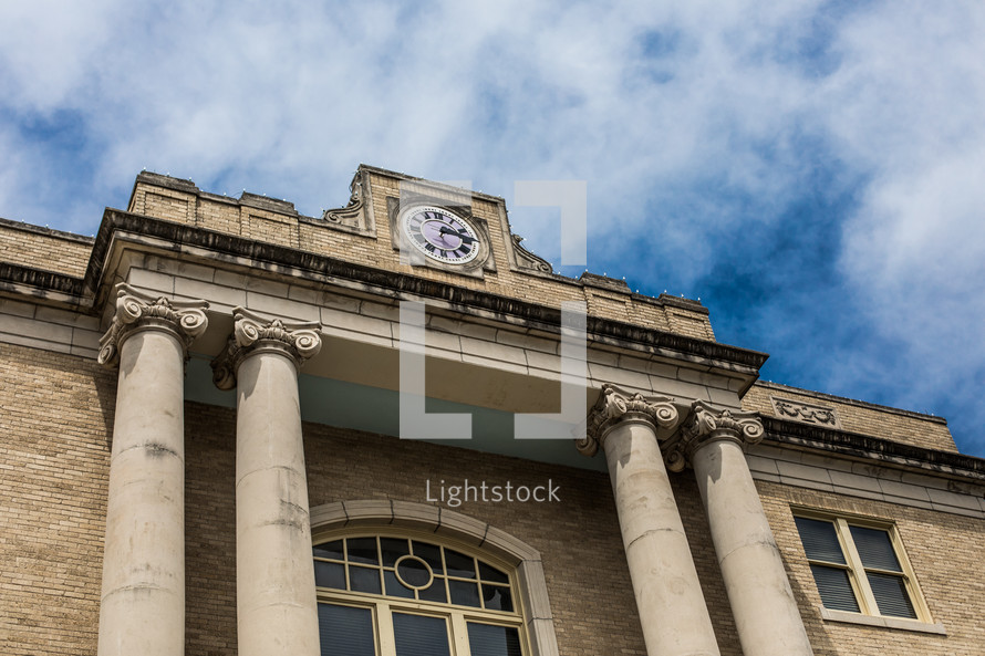 clock on a building 