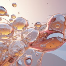 Bubbles in water. Abstract background. 3D rendering.