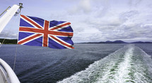 British flag on a boat 