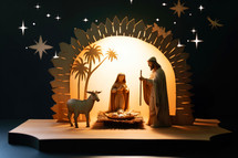 Nativity Scene. Miniatures. Christmas