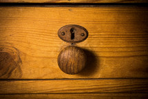 key hole and knob