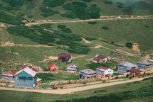 Houses in the mountain village