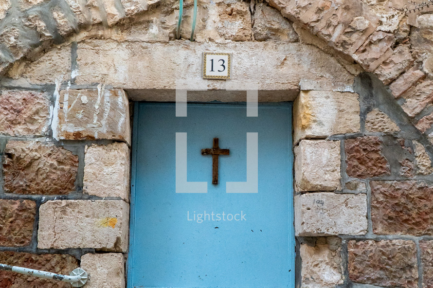 Christian Door in Old City of Jerusalem