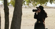 A Female Tourist is Capturing a Scenic View - Close Up	