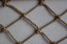 rope on linen texture background 