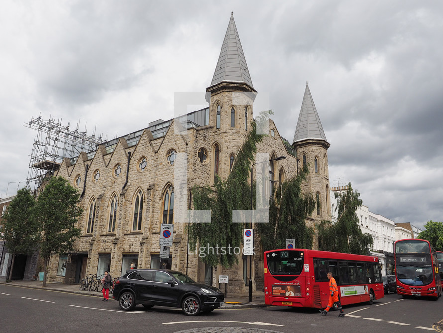 LONDON, UK - CIRCA JUNE 2017: Westbourne Grove church