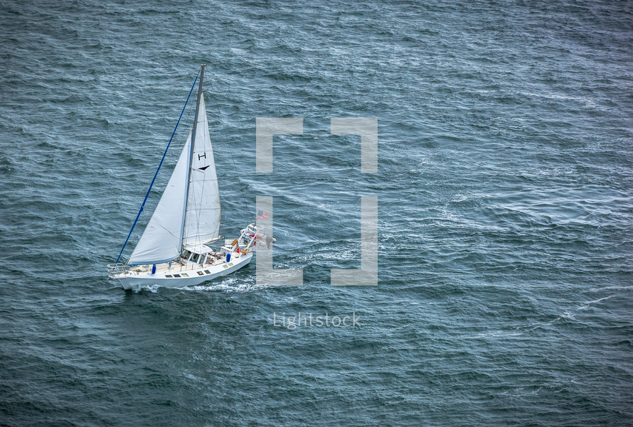 yacht sailboat on the ocean 