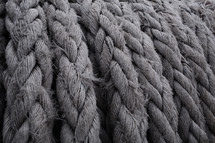 Roll of ship ropes as background texture