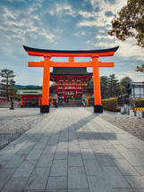 The Entrance Of A Traditional Japanese Temple 