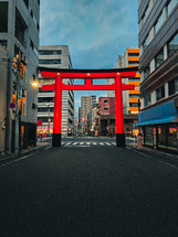 Cultural Symbol in Tokyo In The Middle Of The Street