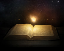 stars over a Bible 