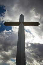 cross and clouds in the sky 