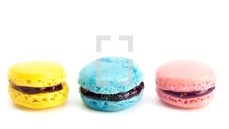 colorful French Macaron Sandwich Cookies