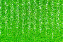 streamers on green Glitter Background