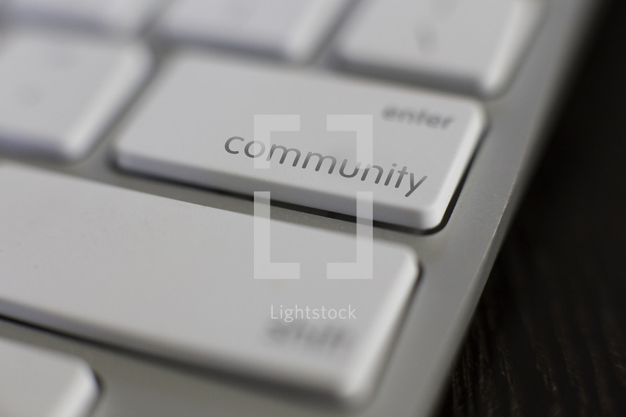 community key on a computer keyboard 