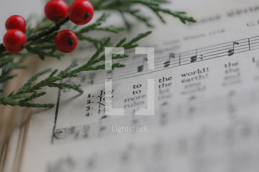 Joy to the World, Christmas hymn sheet music 