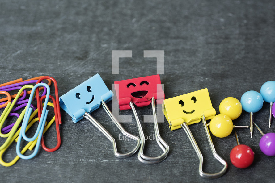 colorful paperclips 