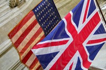 American and British flag 