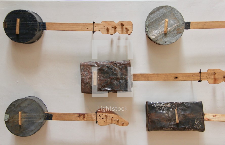 rustic handmade musical instruments 