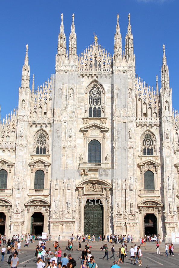 The Duomo or Milan Cathedral.
