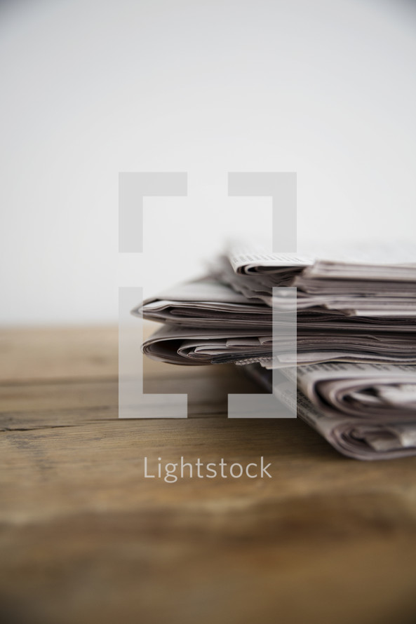 stack of newspapers 