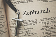 Zephaniah and a cross necklace 