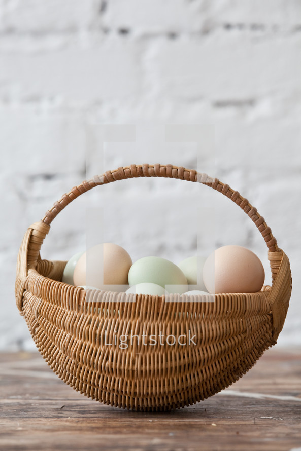 basket full of eggs