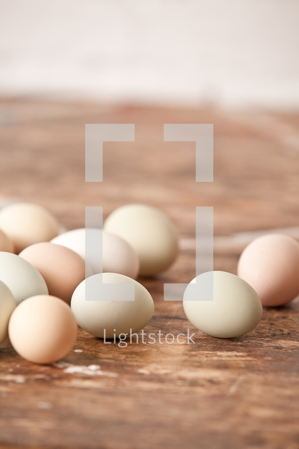 eggs on a table